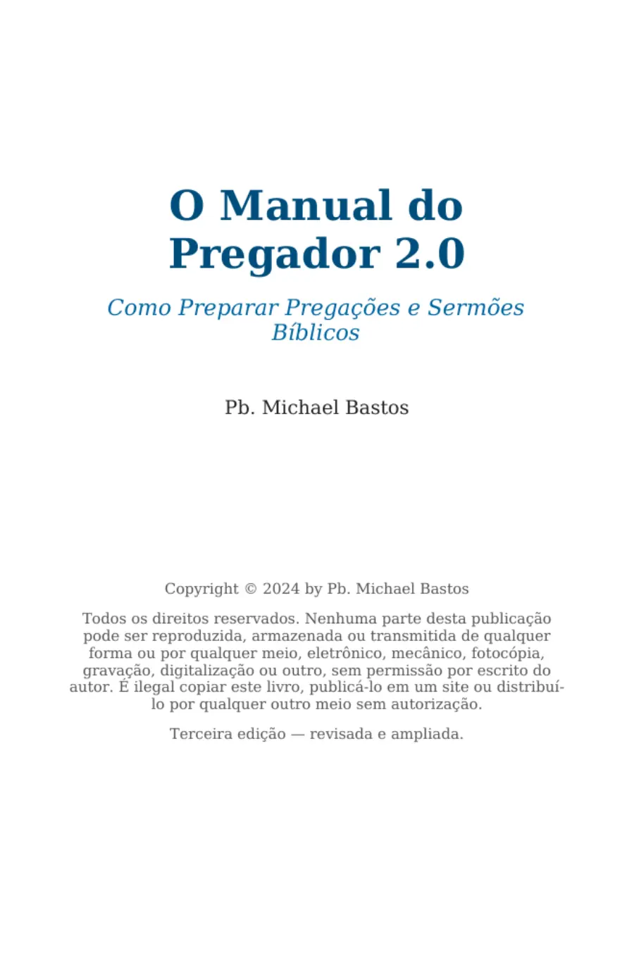 Página 2 do Manual do Pregador